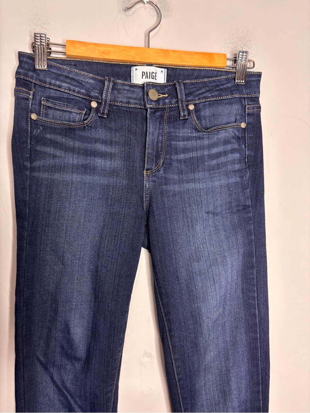 Paige Verdugo Ankle Dark Wash Blue Skinny Jeans Sz 27 - Picture 5 of 15